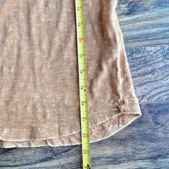 NWT Pilcro Anthropologie Acid Washed Raglan Top Cotton Knit Gold Orange - Picture 11 of 11